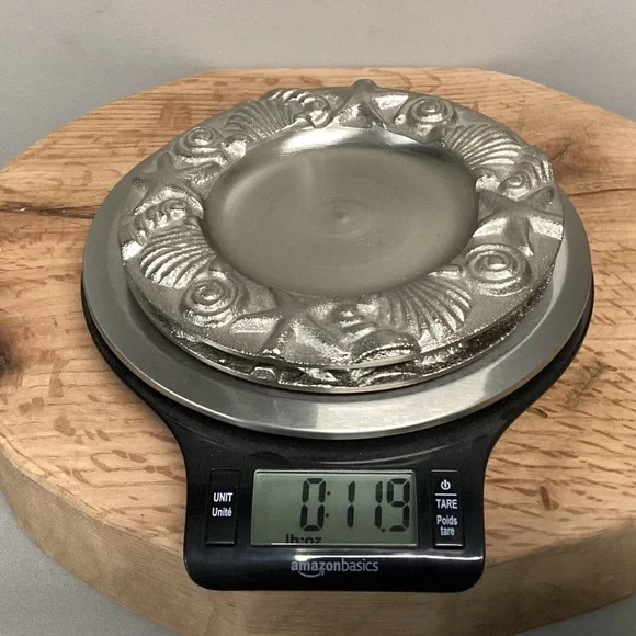 ⚫️ Pair of Sanibel Shores Pewter / Aluminum Crafted Candle Holders - Decor - Picture 16 of 16